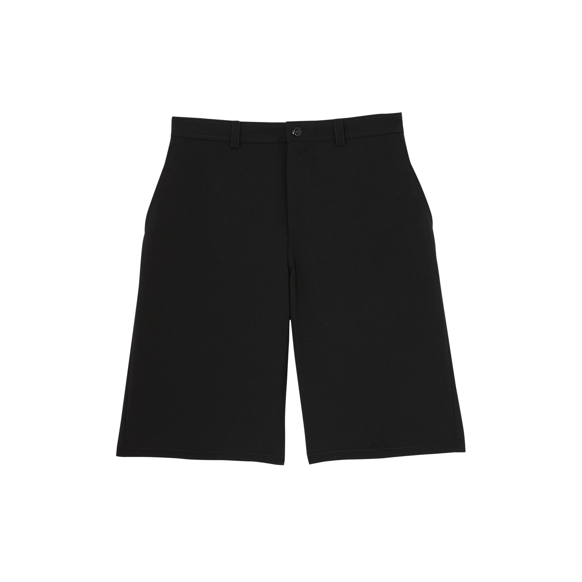 BLACK Short ajusté en mohair et laine avec découpe arrière