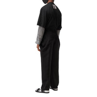 BLACK Pantalon de costume en mohair et laine avec boutons pression