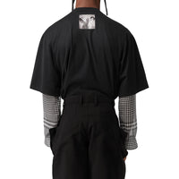 BLACK Pantalon de costume en mohair et laine avec boutons pression