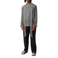 BLACK Pantalon de costume en mohair et laine avec boutons pression