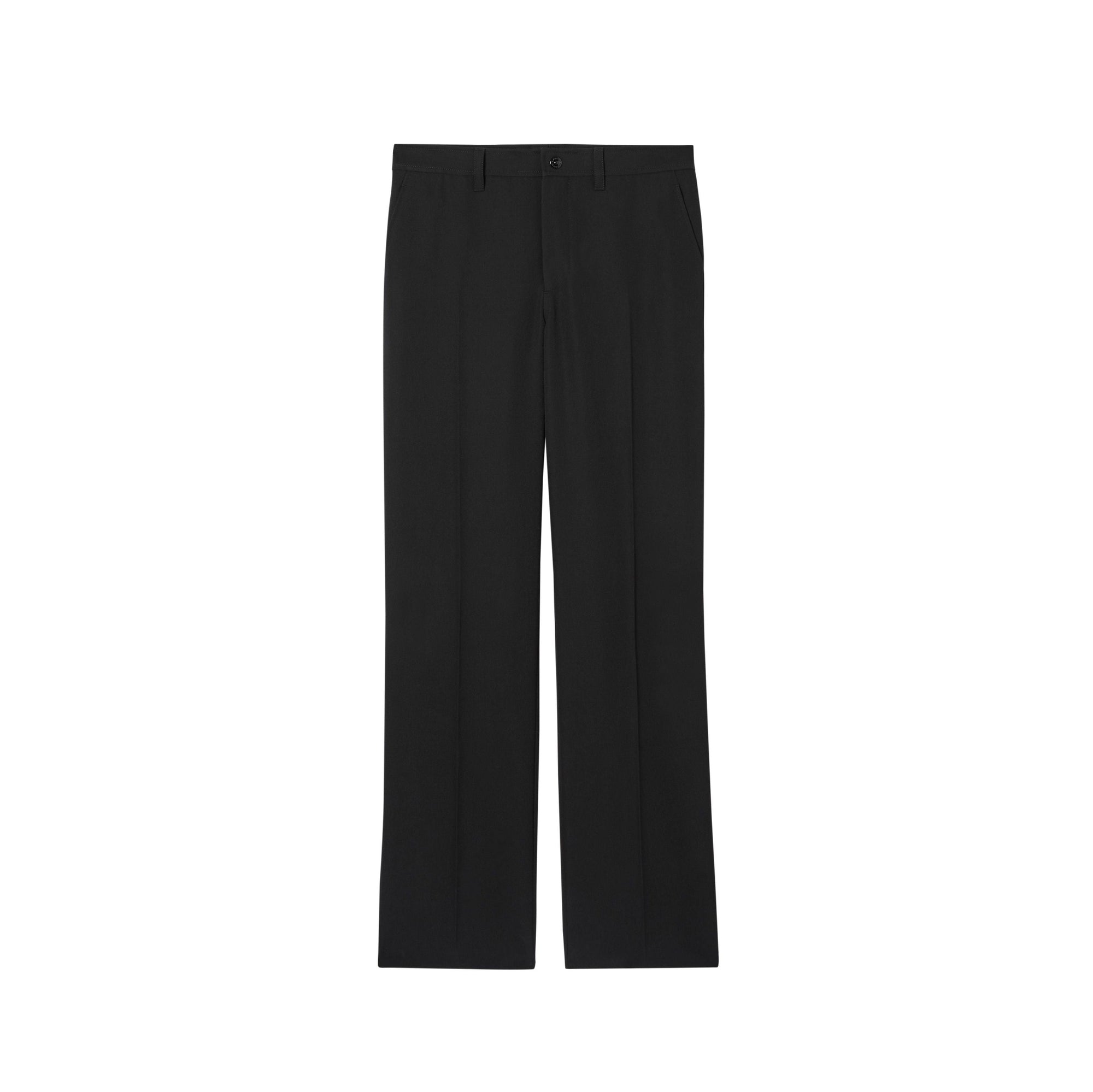 Pantalon ample en mohair et laine avec découpe arrière - Noir