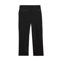 BLACK Pantalon ample en laine avec découpe arrière