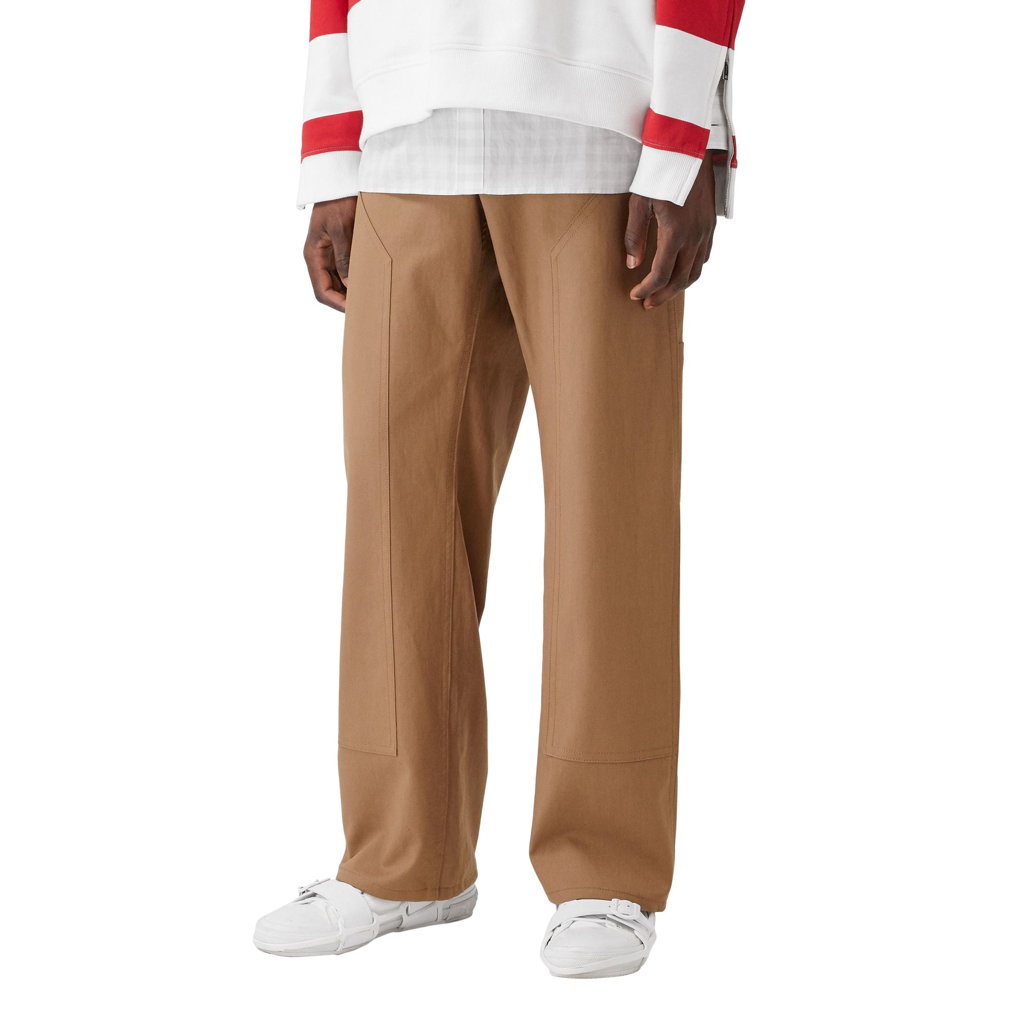 Pantalon de costume en sergé de coton - Noix intense