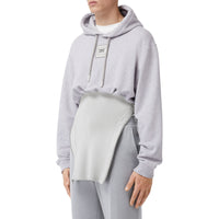 Hoodie déstructuré en coton - Gris galet clair
