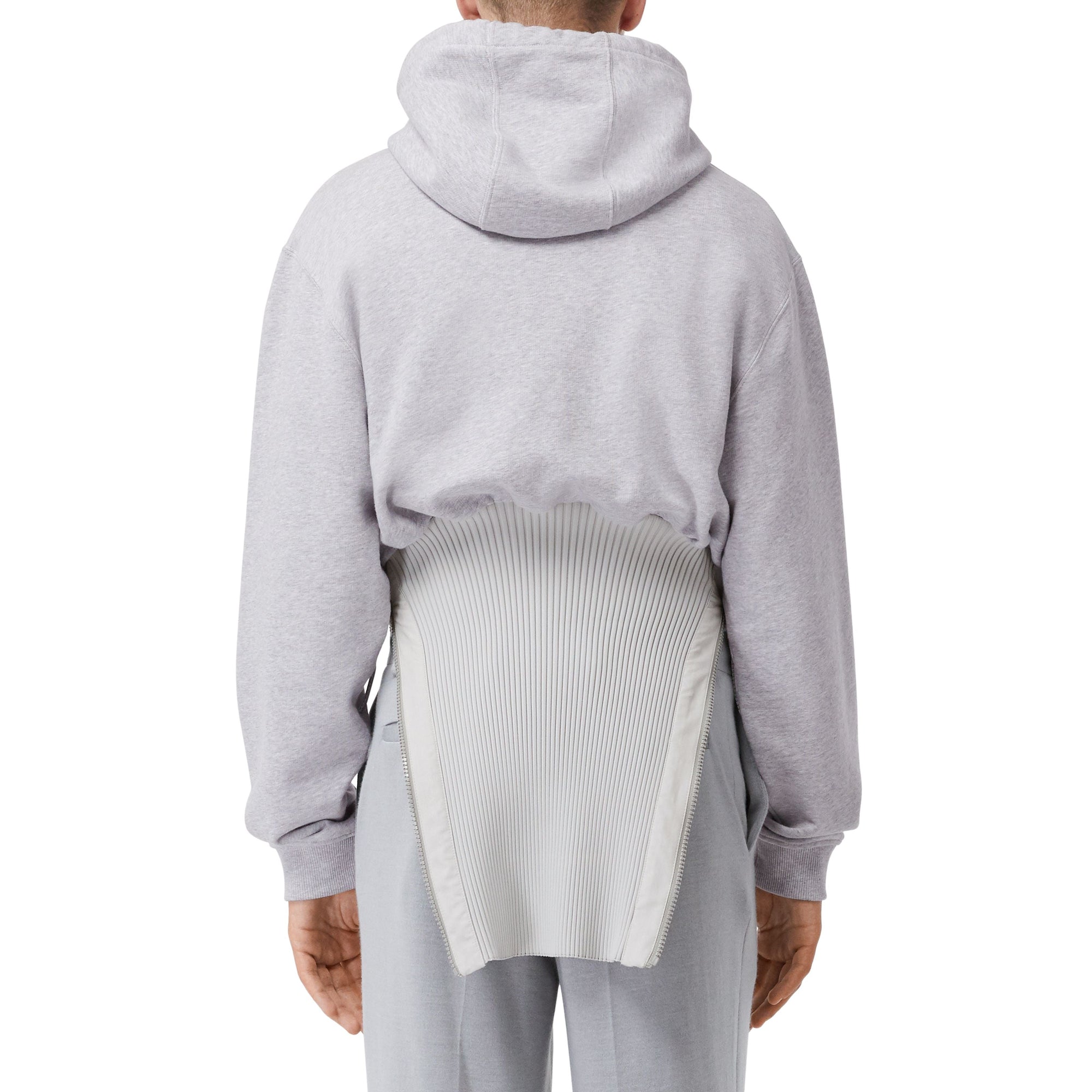 Hoodie déstructuré en coton - Gris galet clair