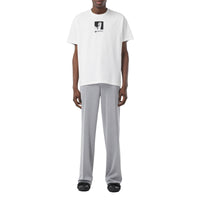 T-shirt oversize en coton avec cygne et logo - Blanc optique