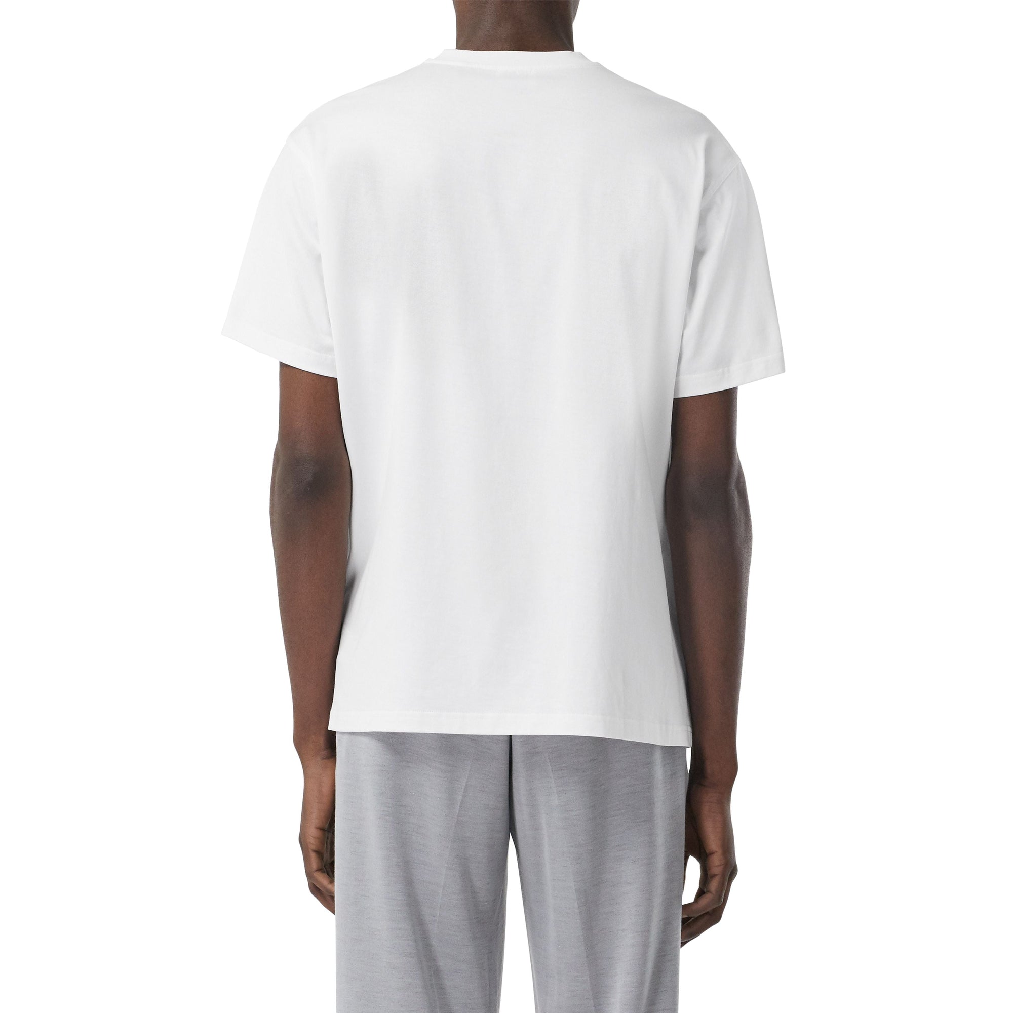 T-shirt oversize en coton avec cygne et logo - Blanc optique