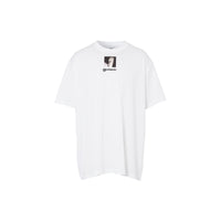 T-shirt oversize en coton avec cygne et logo - Blanc optique