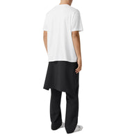 OPTIC WHITE T-shirt oversize en coton à imprimé montage