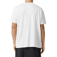 OPTIC WHITE T-shirt oversize en coton à imprimé montage