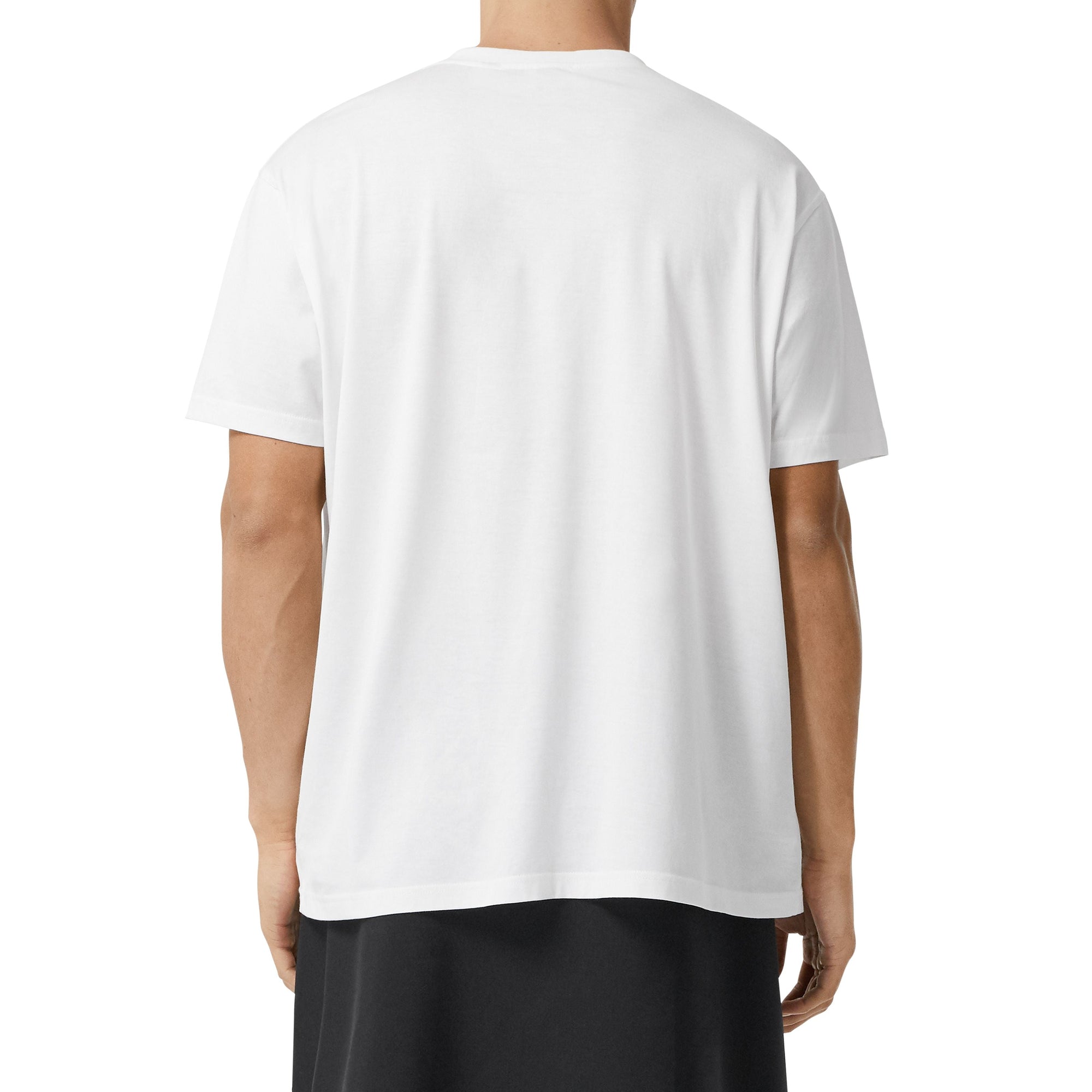 OPTIC WHITE T-shirt oversize en coton à imprimé montage