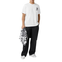 OPTIC WHITE T-shirt oversize en coton à imprimé montage