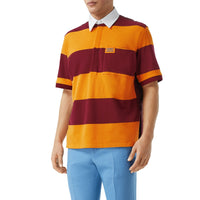 CITRUS ORANGE IP PAT Polo matelassé en coton rayé