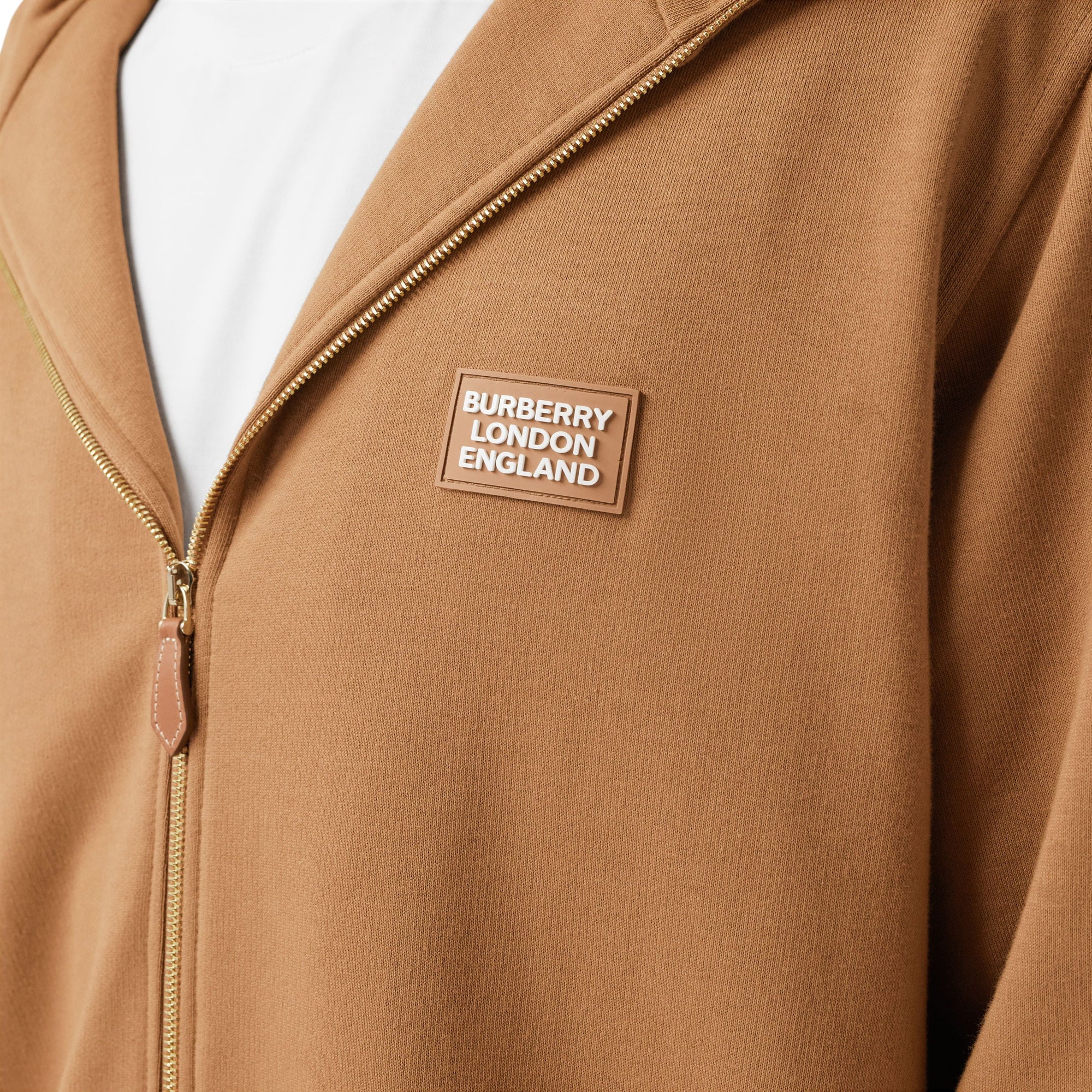 FAWN Haut à col entonnoir en coton avec logo appliqué