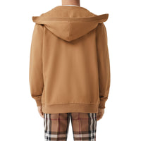 FAWN Haut à col entonnoir en coton avec logo appliqué