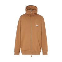 FAWN Haut à col entonnoir en coton avec logo appliqué