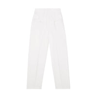 Pantalon plissé en laine grain de poudre - Neige