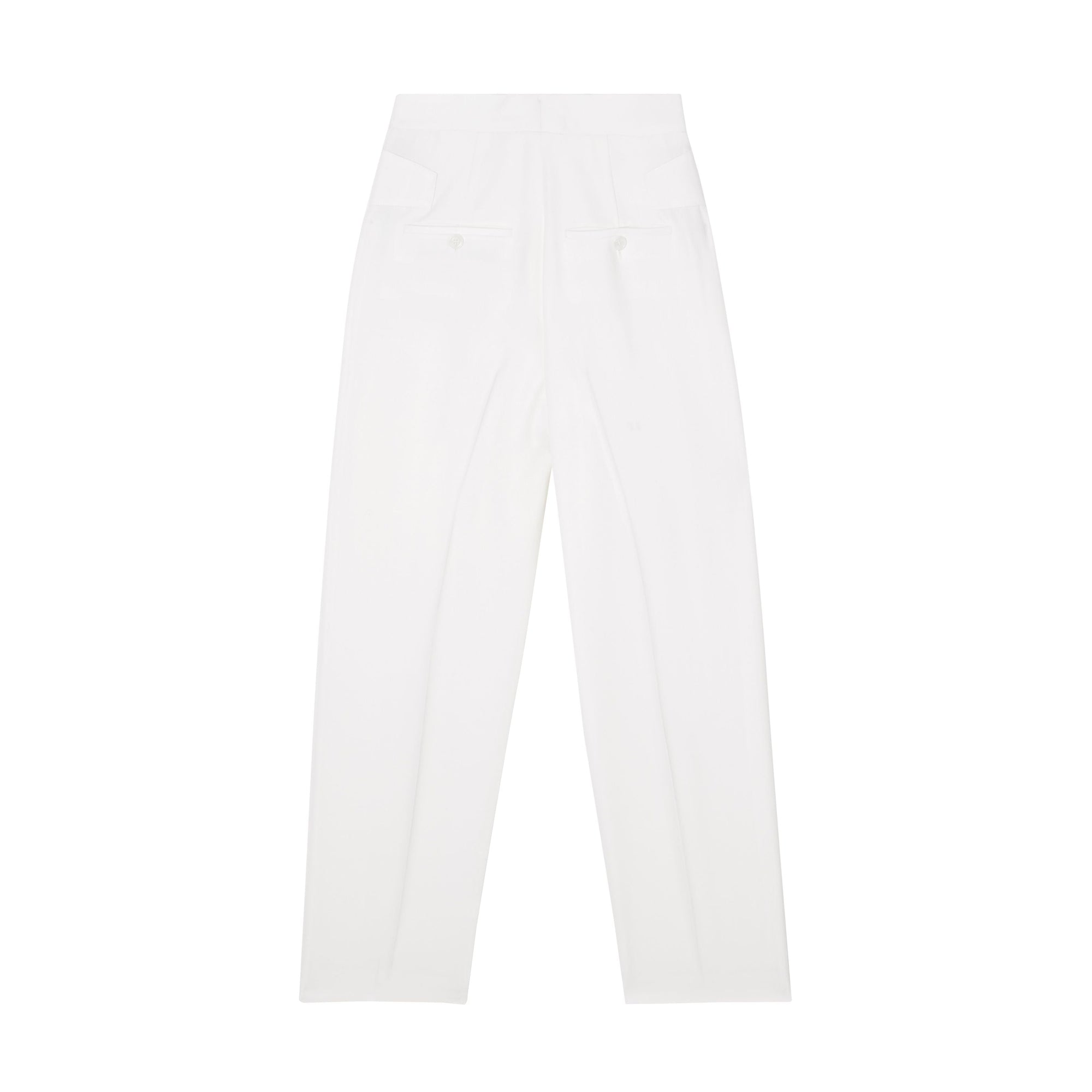 Pantalon plissé en laine grain de poudre - Neige