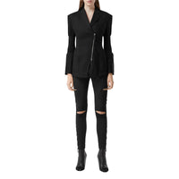 Blazer déstructuré en sergé technique - Noir