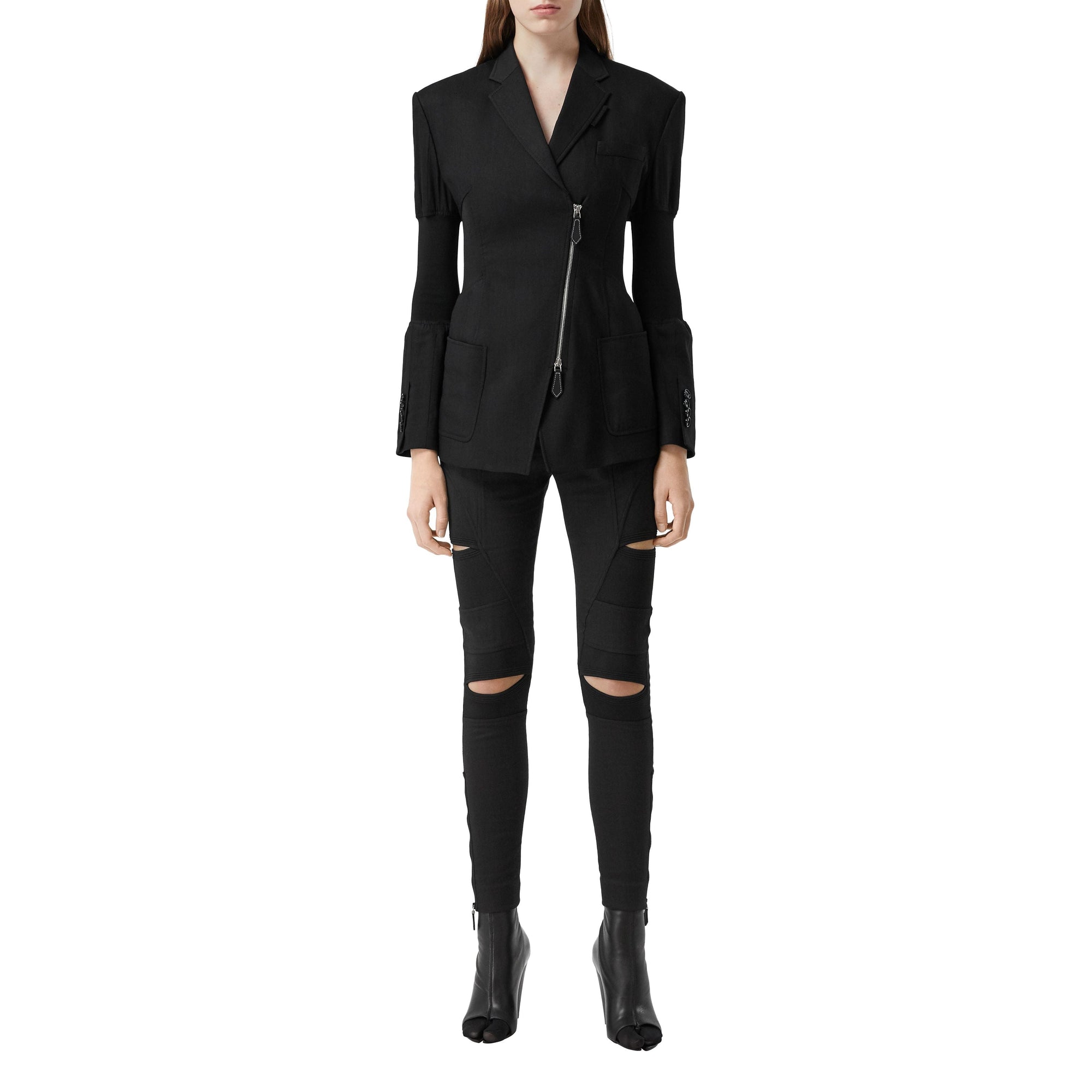 Blazer déstructuré en sergé technique - Noir