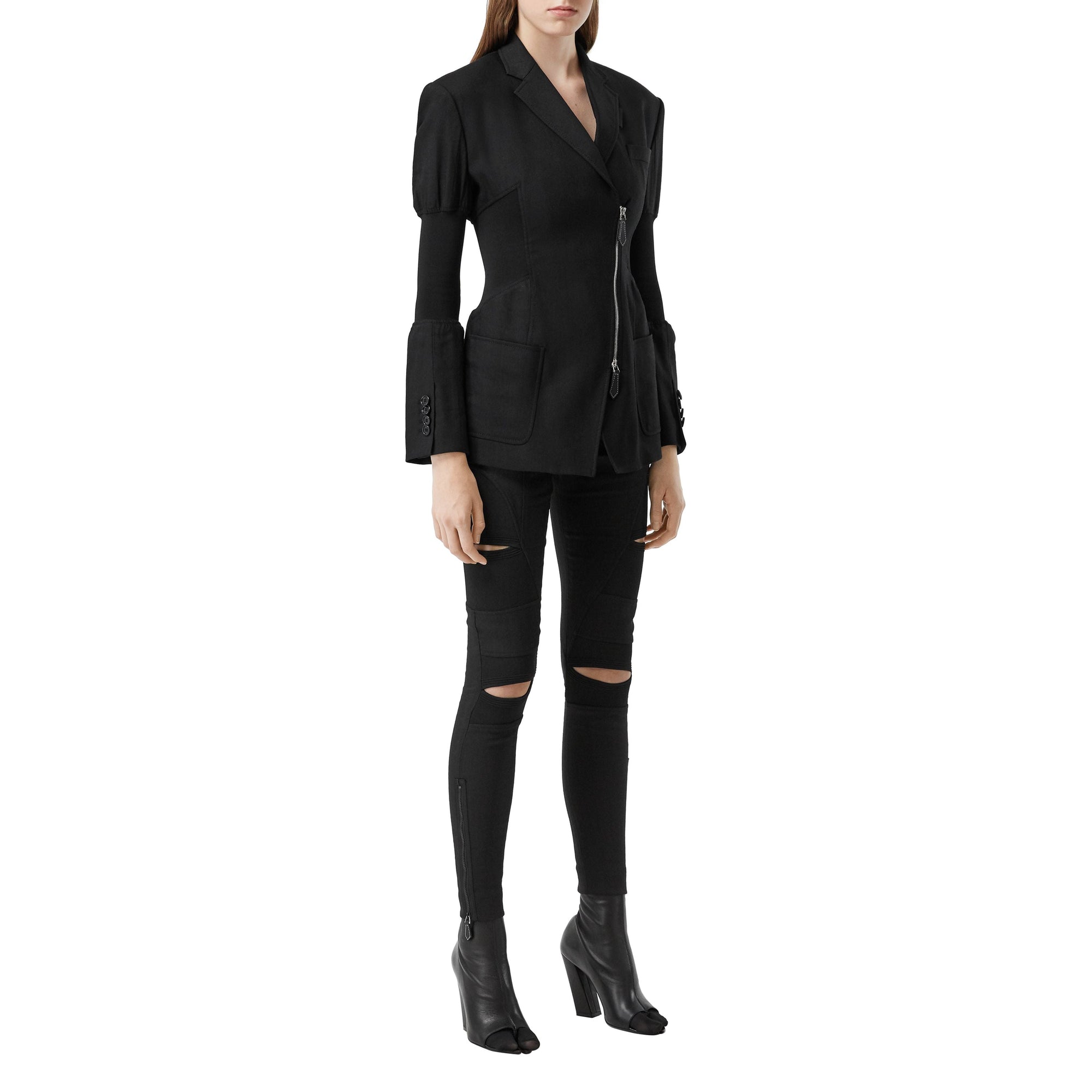 Blazer déstructuré en sergé technique - Noir