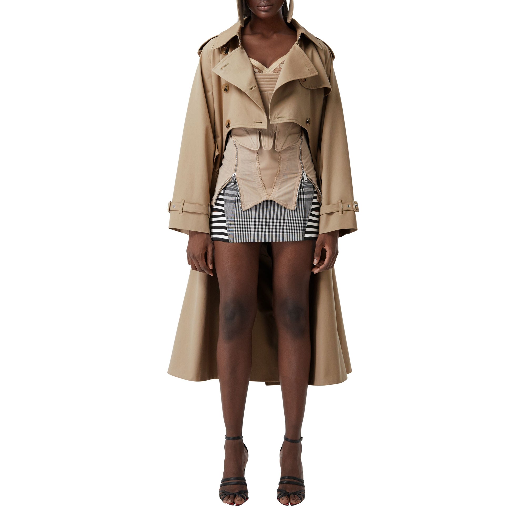 SOFT FAWN Trench en gabardine de coton avec découpe