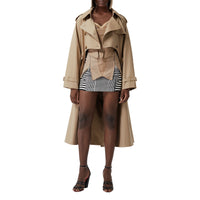 SOFT FAWN Trench en gabardine de coton avec découpe