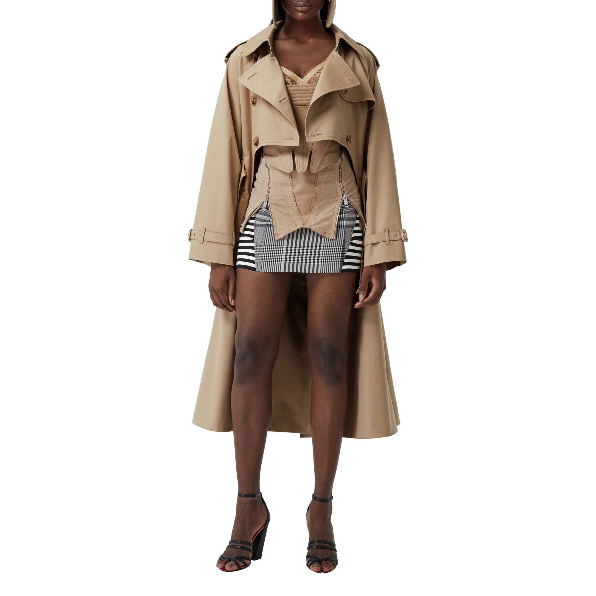 SOFT FAWN Trench en gabardine de coton avec découpe