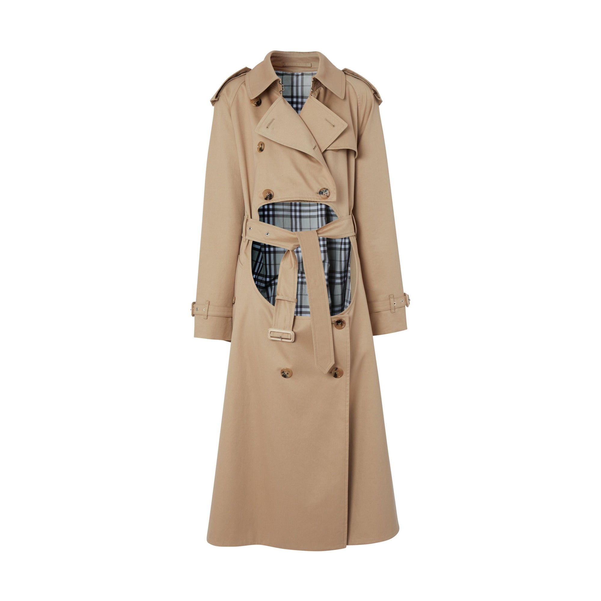 SOFT FAWN Trench en gabardine de coton avec découpe