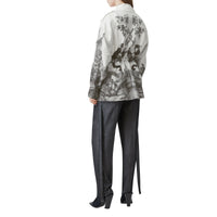 Veste utilitaire en gabardine de soie et coton à imprimé singe - Monochrome
