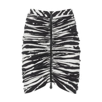 MONOCHROME IP PTTN Minijupe en coton stretch à imprimé aquarelle avec zip