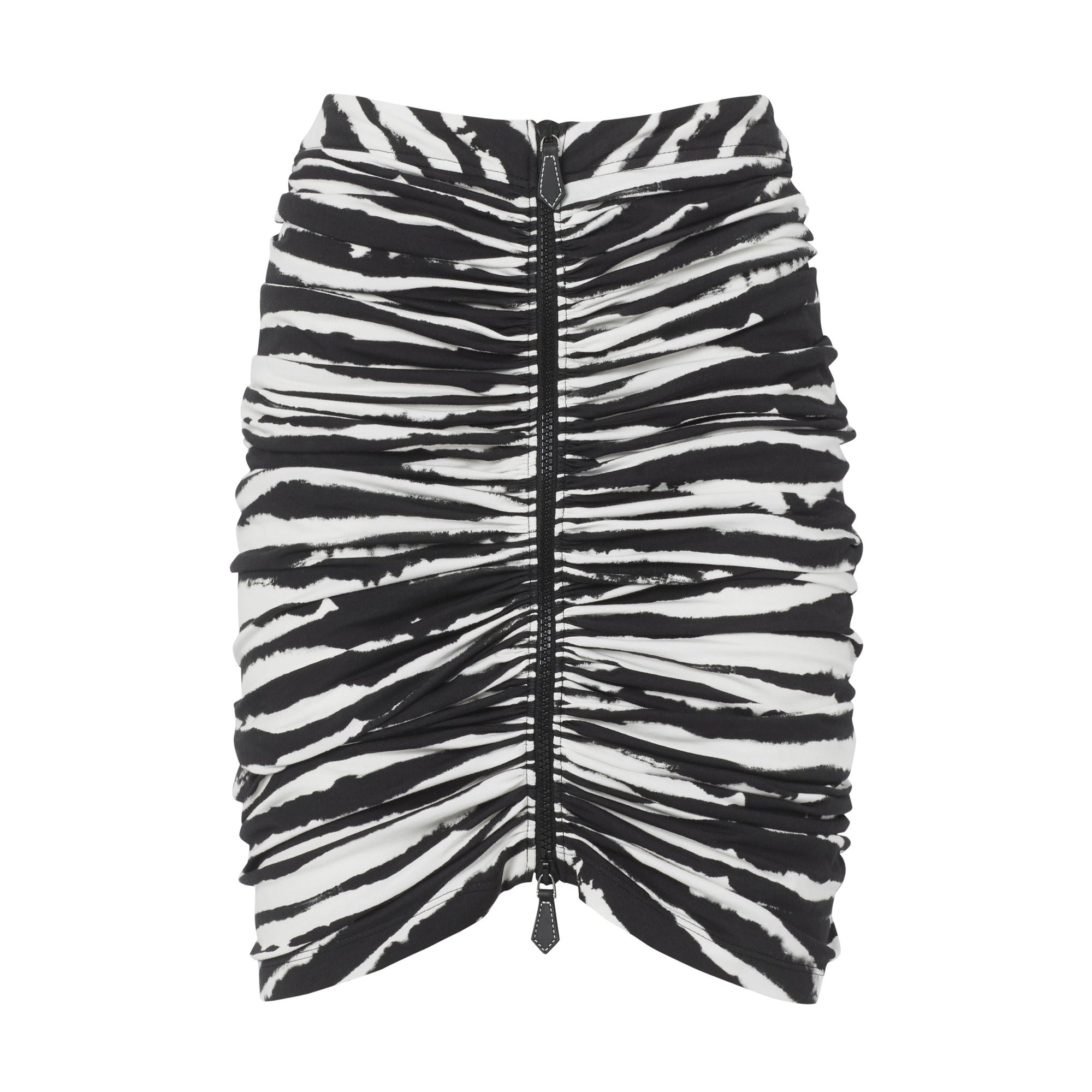 MONOCHROME IP PTTN Minijupe en coton stretch à imprimé aquarelle avec zip
