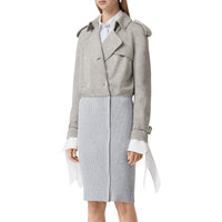 Trench déstructuré en laine technique - Camaïeu de gris