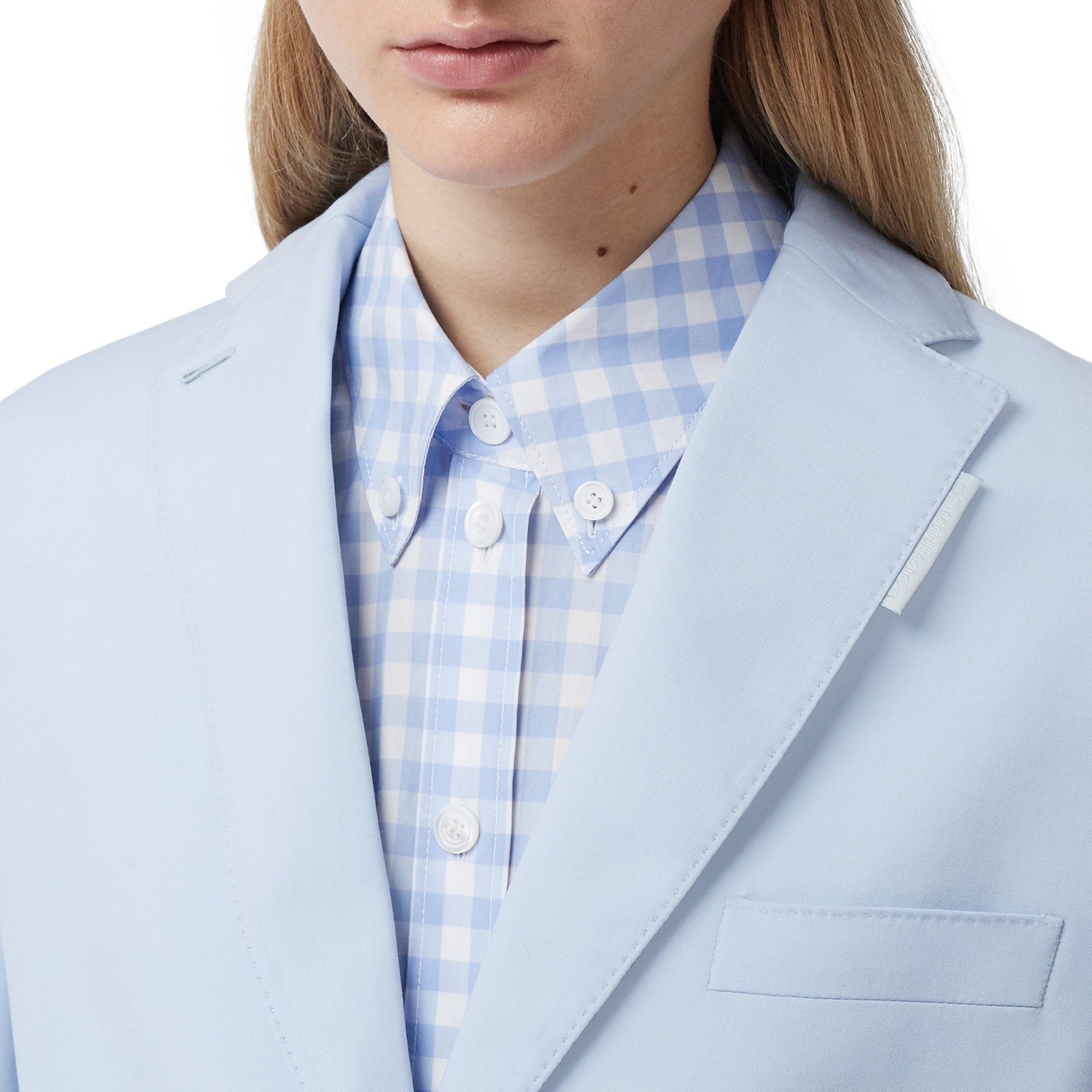 PALE BLUE Blazer en laine avec découpe
