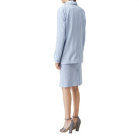 PALE BLUE Blazer en laine avec découpe