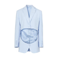 PALE BLUE Blazer en laine avec découpe