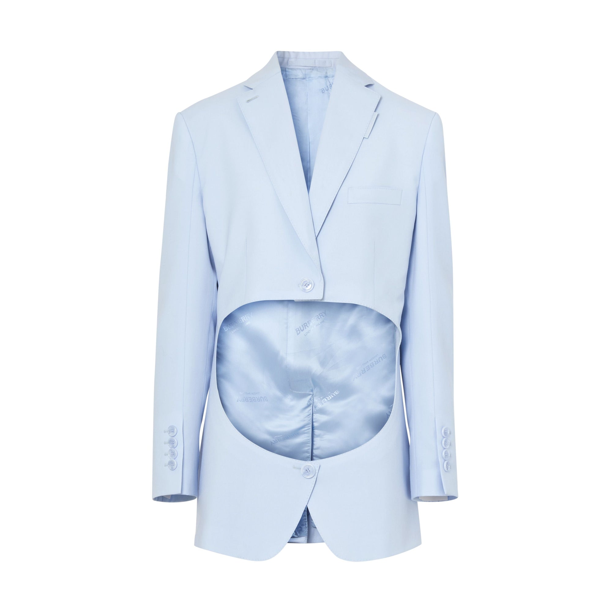 PALE BLUE Blazer en laine avec découpe