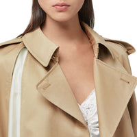 Trench en sergé de coton à imprimé animalier - Fauve doux