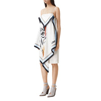 PORCELAIN Robe foulard en soie à imprimé animalier