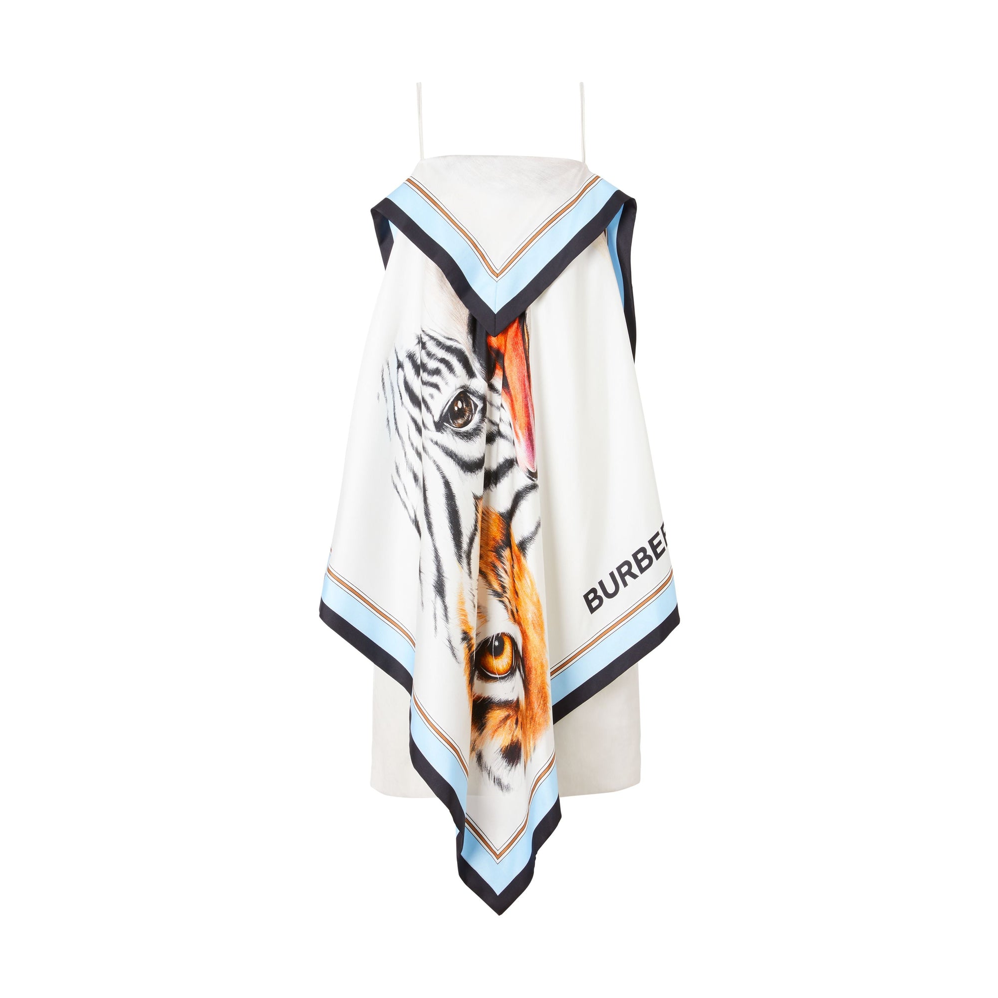 PORCELAIN Robe foulard en soie à imprimé animalier