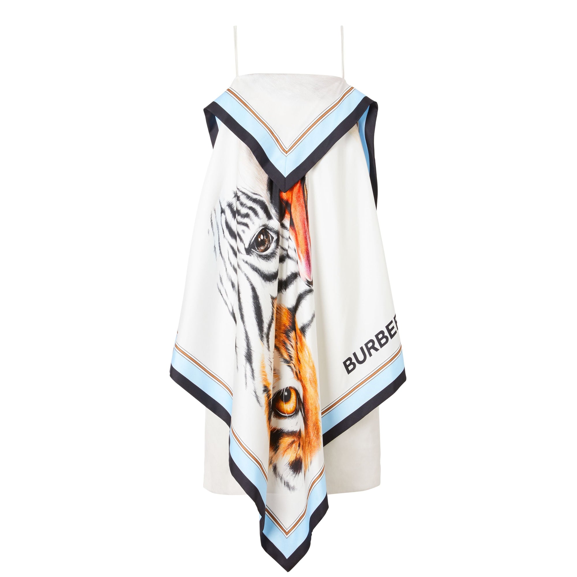 PORCELAIN Robe foulard en soie à imprimé animalier