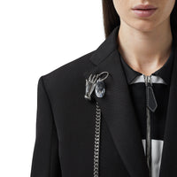 Blazer en laine avec chaîne - Noir