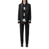 Blazer en laine avec chaîne - Noir