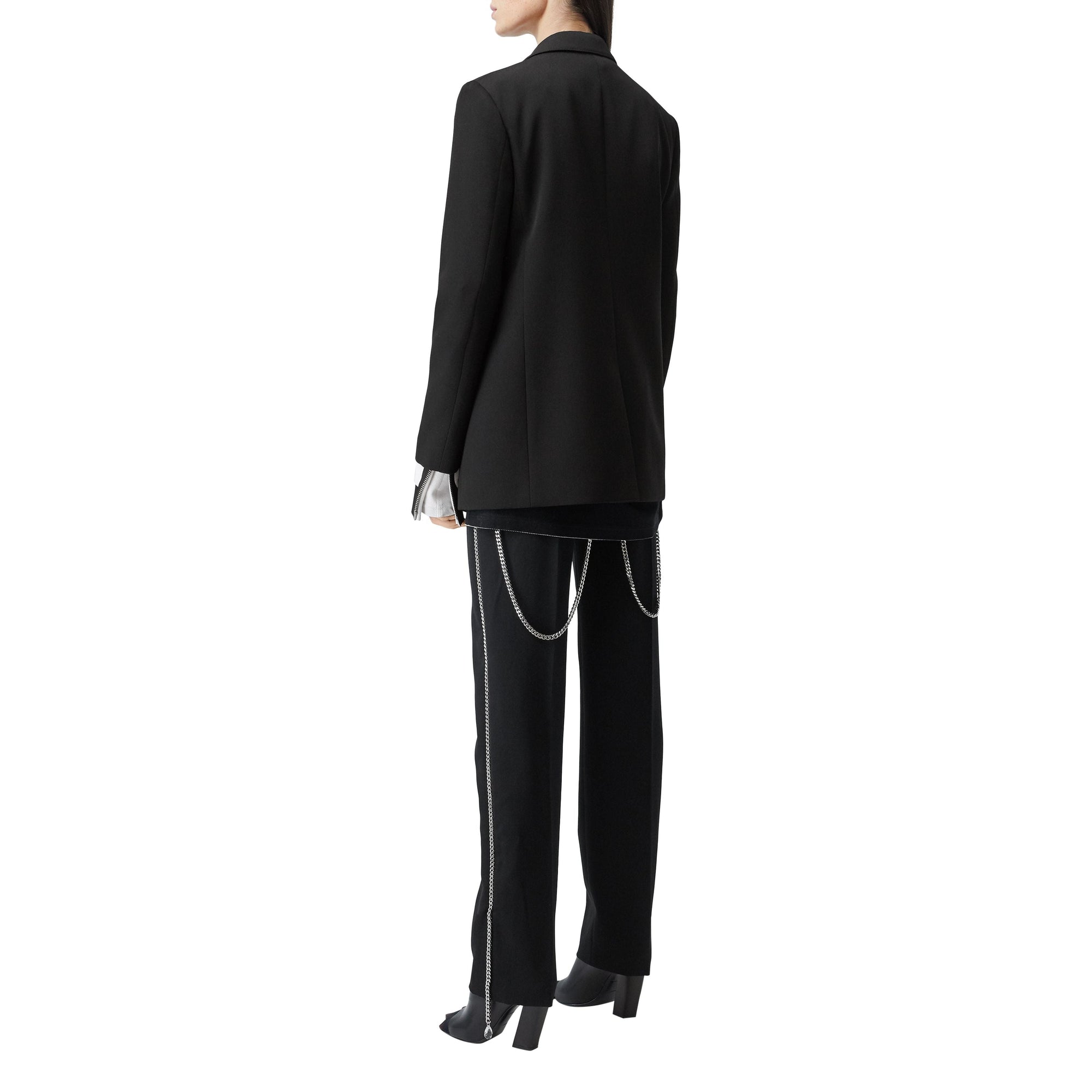 Blazer en laine avec chaîne - Noir