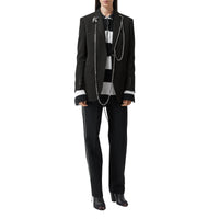 Blazer en laine avec chaîne - Noir