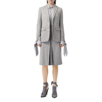Blazer en jersey de laine technique - Camaïeu de gris taupe