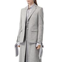 Blazer en jersey de laine technique - Camaïeu de gris taupe