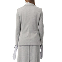Blazer en jersey de laine technique - Camaïeu de gris taupe