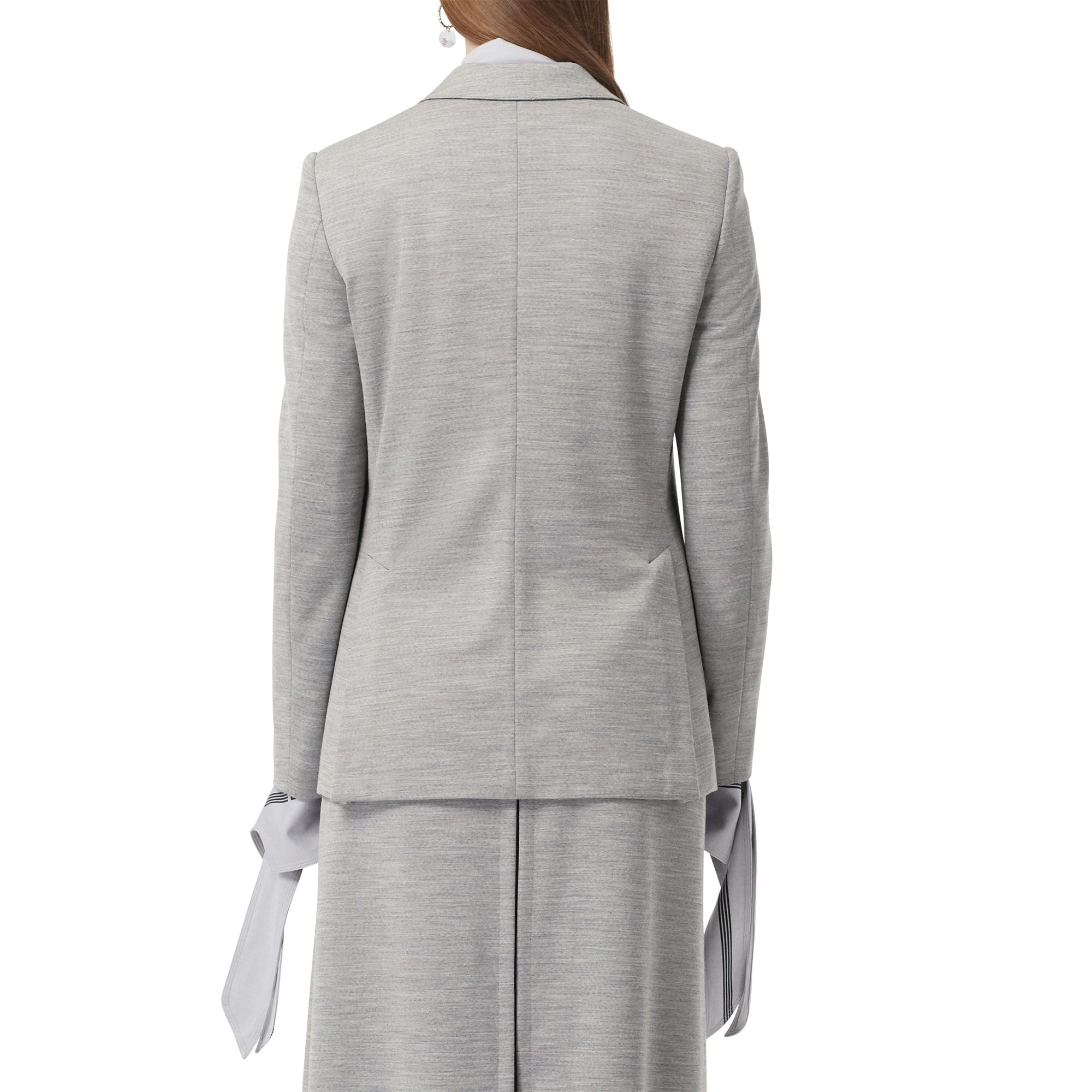 GREY TAUPE MELANGE Blazer en jersey de laine technique