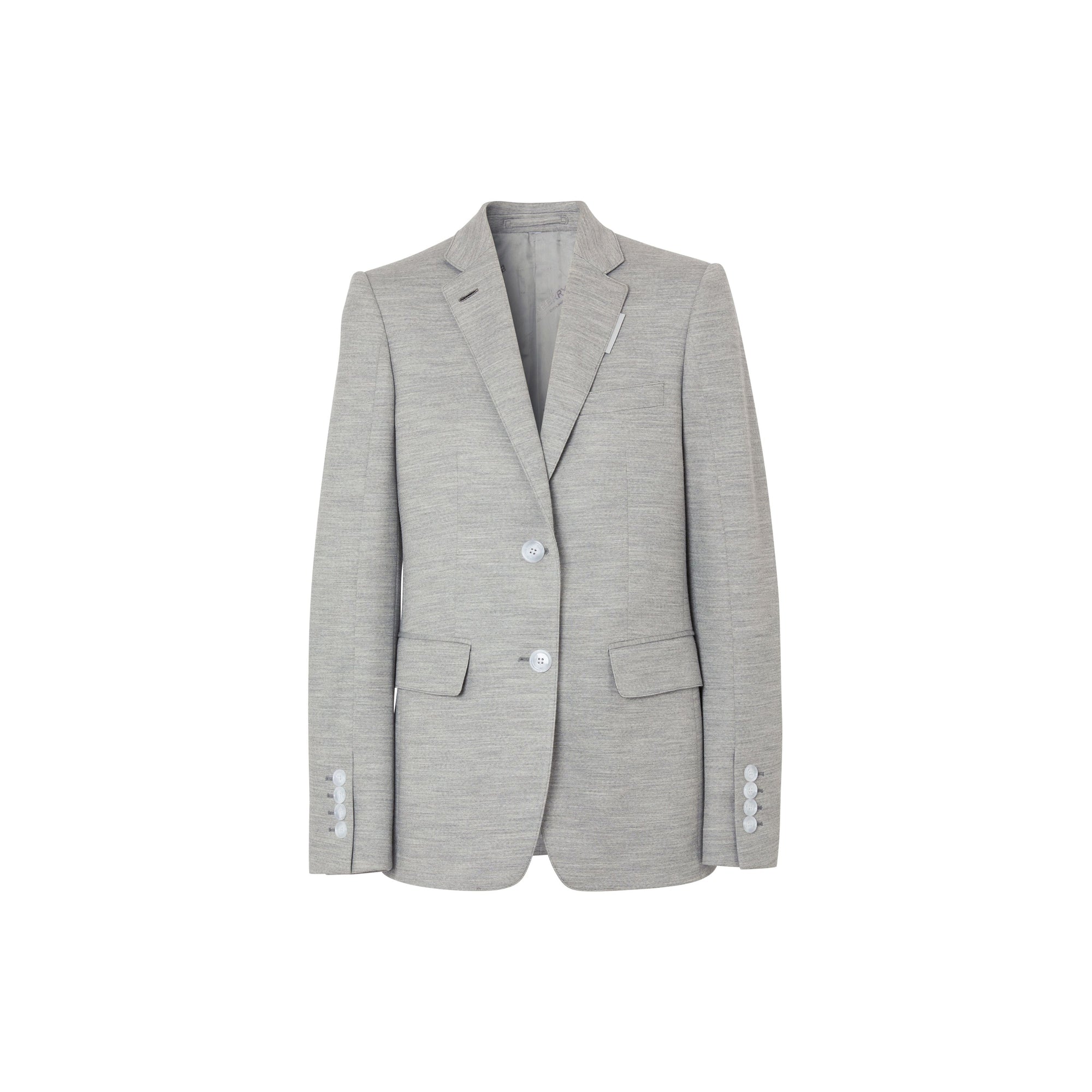 Blazer en jersey de laine technique - Camaïeu de gris taupe